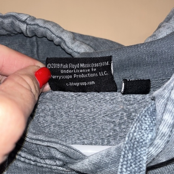 Perryscope ladies cropped hoodie / Pink Floyd concert 1973 line up, size Medium - Picture 3 of 9